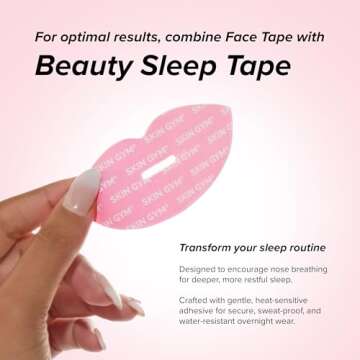 SKIN GYM Wrinkletox Face Tape, 128 Pre-Cut Strips for Overnight Anti-Aging Treatment