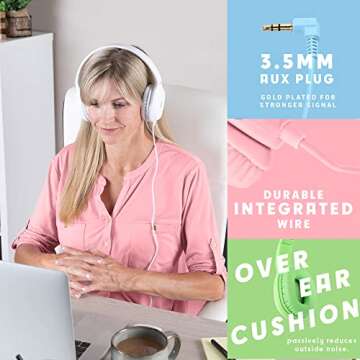 Durable Sonitum Kids Headphones - 5-Pack for School