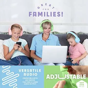 Durable Sonitum Kids Headphones - 5-Pack for School