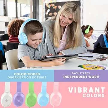 Durable Sonitum Kids Headphones - 5-Pack for School
