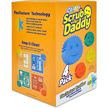 Scrub Daddy Sponge Set Color Variety Pack - Scratch-Free Multipurpose Dish Sponge - BPA Free & Made ...