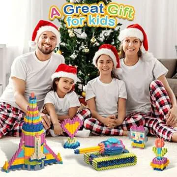 Tigerhu Kids 1120pcs Building Blocks Set Educational STEM Building Toy, Construction Block Toys Set Learning Playset Kit for Boys Girls, Child Brain Development Preschool Kindergarten Toy Age 3+