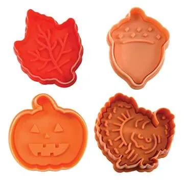 R&M Autumn Cookie Stampers Set - Fun Baking Decor