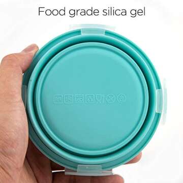 LUTER Collapsible Silicone Dog Bowls with Lids