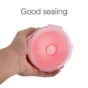 LUTER Collapsible Silicone Dog Bowls with Lids