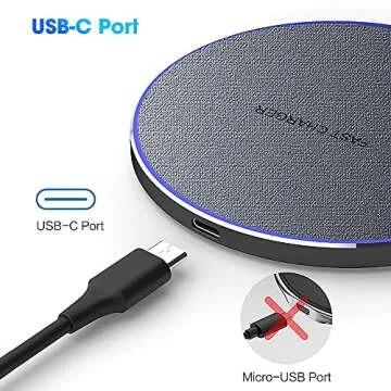 Fast Wireless Charger,20W Max Wireless Charging Pad Compatible with iPhone 16/15/14/13/12/SE/11/11 Pro/XS Max/XR,AirPods;FDGAO Wireless Charge Mat for Samsung Galaxy S24/S23/S22/Note,Pixel/LG