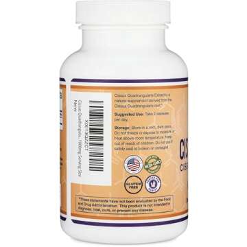 Cissus Quadrangularis Super Extract, 150 Capsules (Non-GMO, Gluten Free) Dietary Supplement for Joint and Tendon Health, 1000mg Serving Size