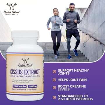 Cissus Quadrangularis Super Extract, 150 Capsules (Non-GMO, Gluten Free) Dietary Supplement for Joint and Tendon Health, 1000mg Serving Size