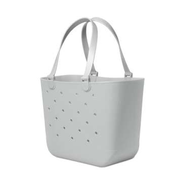 Simple Modern Beach Bag Rubber Tote - Waterproof Extra-Large Tote Bag with Zipper Pocket