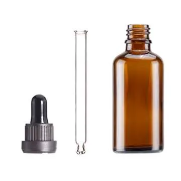 YIZHAO Amber Glass Dropper Bottle 2oz Set for Essential Oils