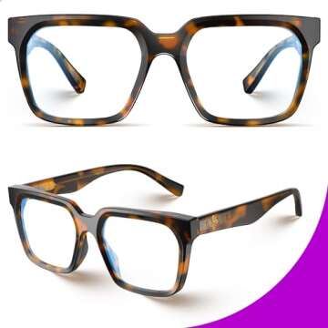 VISOONE TR90 Blue Light Blocking Glasses - Stylish Eye Protection
