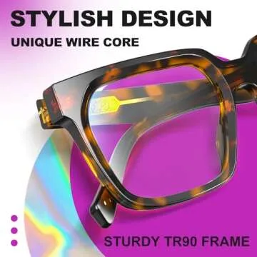 VISOONE TR90 Blue Light Blocking Glasses - Stylish Eye Protection