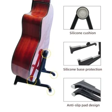 nalu Classic Adjustable A-Frame Guitar Stand for All Instruments