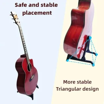 nalu Classic Adjustable A-Frame Guitar Stand for All Instruments