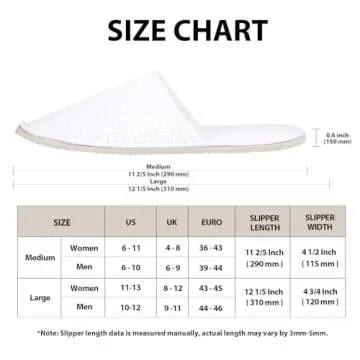 Anmerl Spa Slippers - 10 Pairs Comfy Unisex Slippers - Premium Bulk Disposable Hotel Slippers - Thic...