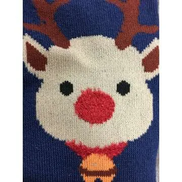 Colorful Christmas Crew Socks for Women - 6 Pairs