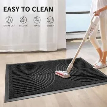 RORA Heavy Duty Non Slip Front Door Mat for Entryway