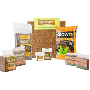 GROW!T GMC40l - 4mm-16mm Clay Pebbles, Brown, (40 Liter Bag) - Made from 100% Natural Clay, Can be used for Drainage, Decoration, Aquaponics, Hydroponics and Other Gardening Essentials