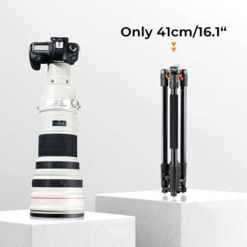 K&F Concept 62" Lightweight DSLR Tripod with Monopod