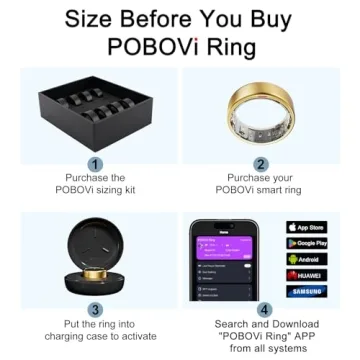 POBOVi Smart Ring Health & Sleep Tracker - Stylish & Functional