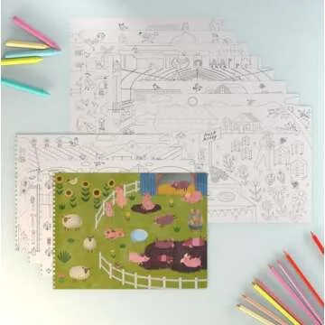 Cupkin Farm Animal Sticker Book for Kids Ages 2-8