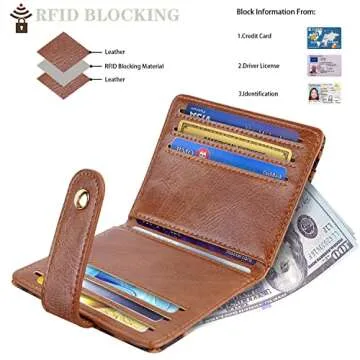Stylish Simikol Small Wallet for Women Slim RFID Secure