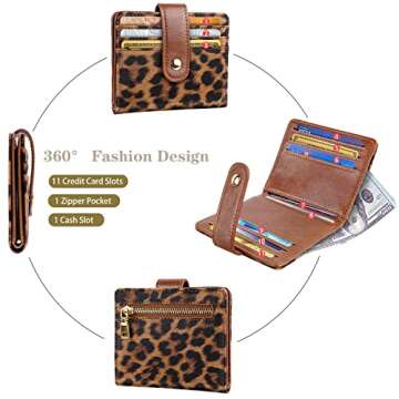 Stylish Simikol Small Wallet for Women Slim RFID Secure