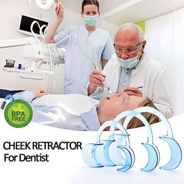 Dental Cheek Retractor C Shape Mouth Opener 3 Sizes