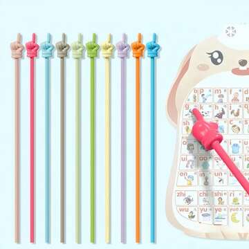 10PCS Children Finger Reading Stick Point Reading Pen Kindergarten Student Teacher Teaching Reading ...