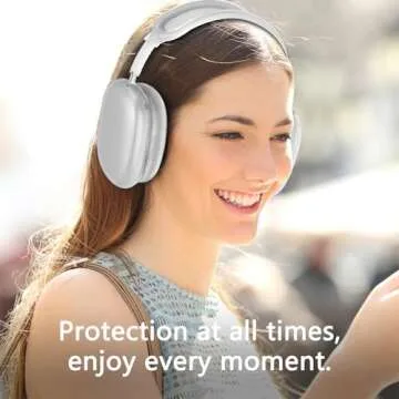 Silicone Case Cover for AirPods Max Headphones, Ear Pad Case Cover/Ear Cups Cover/Headband Cover for AirPods Max (USB-C/Lightning)(2024/2020), Soft Skin Accessories for Apple AirPods Max, Foggy White