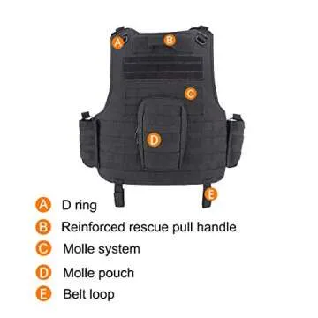 Snacam Tactical Vest Adjustable for Airsoft & Paintball