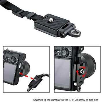 JJC Deluxe Mirrorless Camera Hand Grip Strap for Sony A7IV A7III A7II A7CR A7C II A7RV IV A7RIII II A7SIII II A9II III A1 ZV-E1 A6700 A6600 A6400 A6300 A6100 A6000 Panasonic G9 G95 S9 S5 S1 S1R & More