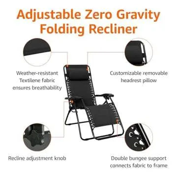 Adjustable Zero Gravity Lounge Chair for Ultimate Outdoor Relaxation
