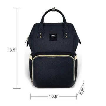 Ticent Diaper Bag Backpack Multifunction Travel Back Pack Large Maternity Nappy Bag Baby Changing Bags with Stroller Straps, Waterproof and Stylish