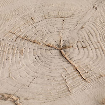 COSIEST Faux Wood Antique Beige Side Tables Outdoors