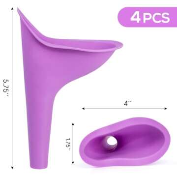HAKDAY Female Urination Device, Reusable Female Urinal Women Pee Funnel Allows Women to Pee Standing...