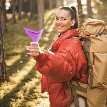 HAKDAY Female Urination Device, Reusable Female Urinal Women Pee Funnel Allows Women to Pee Standing Up, Portable Womens Urinal is The Perfect Companion for Camping,Outdoor,Travel 4pcs