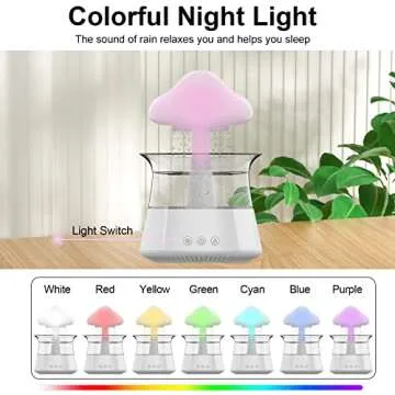 Magical Cloud Rain Humidifier with LED Lights and Oil Diffuser