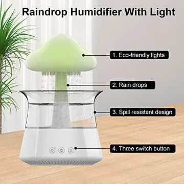 Magical Cloud Rain Humidifier with LED Lights and Oil Diffuser