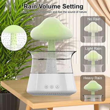 Magical Cloud Rain Humidifier with LED Lights and Oil Diffuser