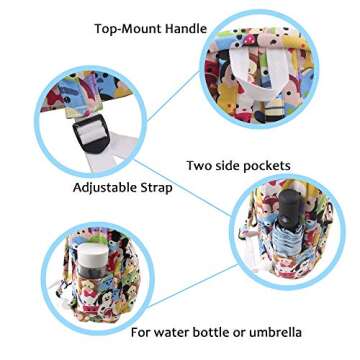 Mickey Minnie Comic Style Canvas Casual Daypack with 15 in Laptop Storage Compartment