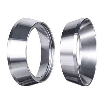 54mm Espresso Dosing Funnel, MATOW Stainless Steel Coffee Dosing Ring Compatible with Breville 54mm Portafilter