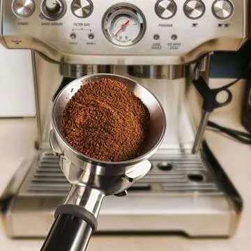 54mm Espresso Dosing Funnel, MATOW Stainless Steel Coffee Dosing Ring Compatible with Breville 54mm Portafilter