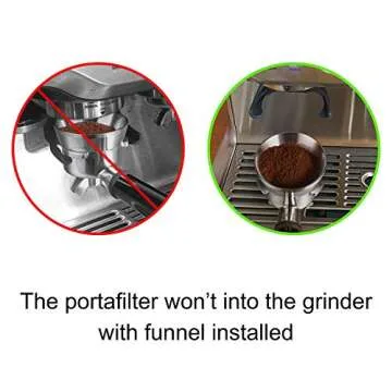 54mm Espresso Dosing Funnel, MATOW Stainless Steel Coffee Dosing Ring Compatible with Breville 54mm Portafilter
