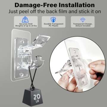 Secure 6-Pack No Drill Curtain Rod Holders for Easy Use