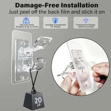 Secure 6-Pack No Drill Curtain Rod Holders for Easy Use