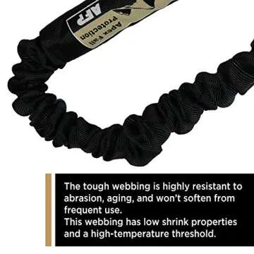 AFP 6FT Double Leg Internal Shock Absorbing Safety Fall Protection Lanyard with Dual Aluminum Pelican Rebar & Steel Snap Hook |Heavy-Duty Webbing | OSHA & ANSI Rated (Aluminum)