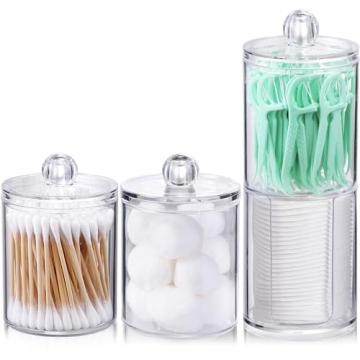 4-Piece Clear Acrylic Organizer Set for Bathroom Style