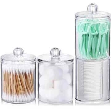 4-Piece Clear Acrylic Organizer Set for Bathroom Style