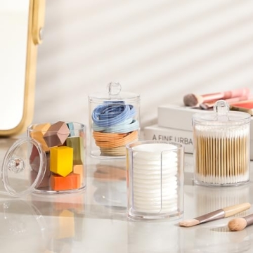 4-Piece Clear Acrylic Organizer Set for Bathroom Style